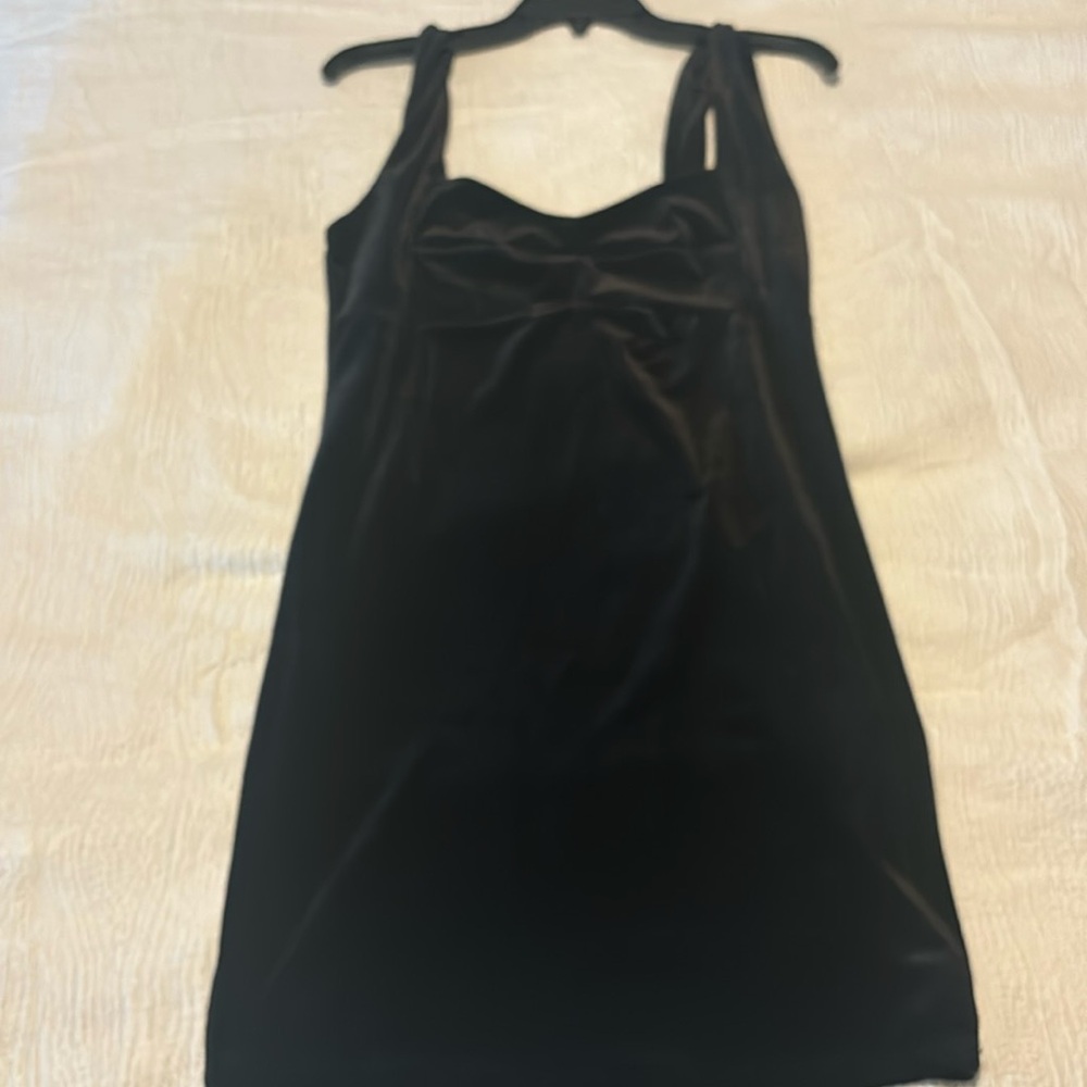 Black velvet dress